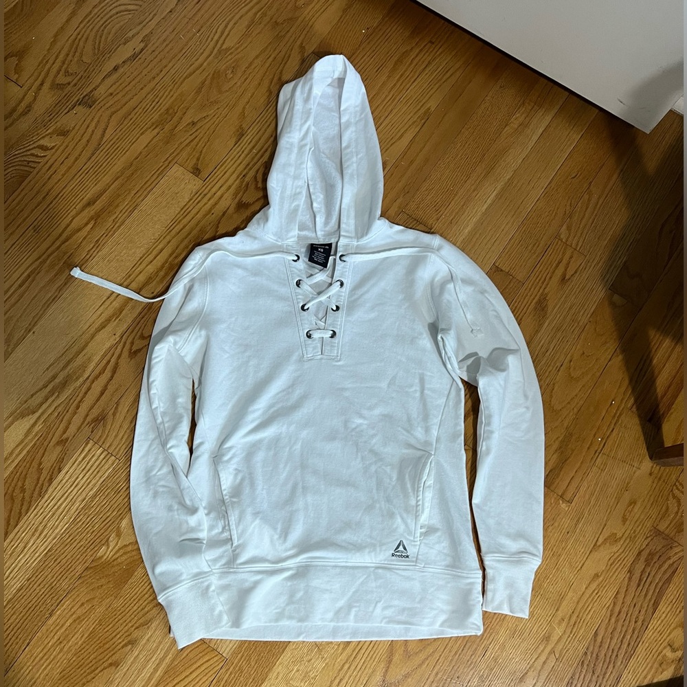Reebok white sweatshirt hoodie